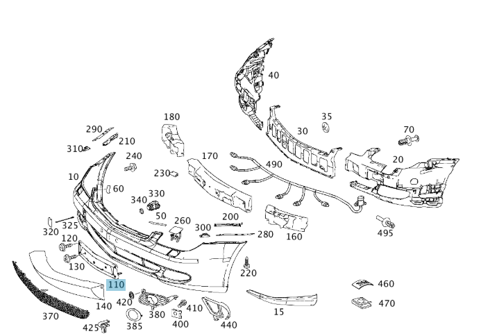 A2198170078 MERCEDES W219 LICENSE PLATE HOLDER MOUNTING GENUINE NEW