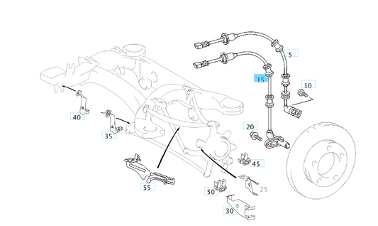 A2205401717 MERCEDES C215 W220 REAR LEFT RPM SENSOR GENUINE NEW