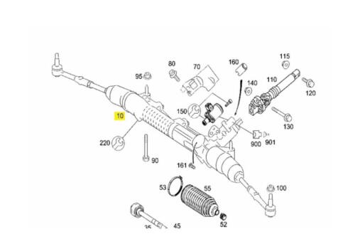 A2214601800 MERCEDES W221 C216 STEERING RACK AND PINION GENUINE NEW