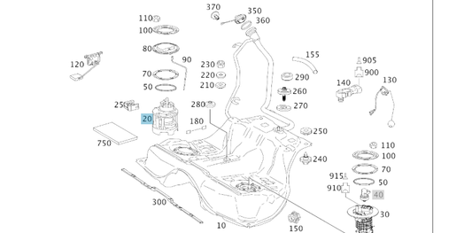 A2214708494 MERCEDES 216 221 FUEL PUMP GENUINE NEW