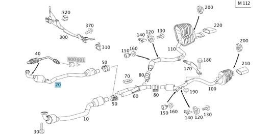A2304902119 MERCEDES CATALYTIC CONVERTER GENUINE NEW