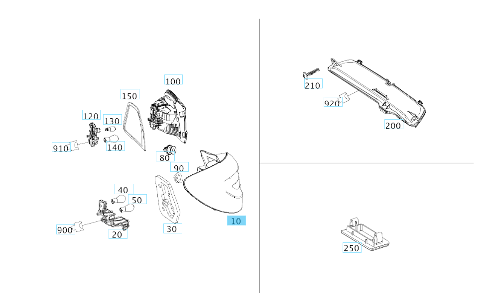 A2469068800 MERCEDES W242 W246 REAR RIGHT LAMP COMBINATION ULO 1179012 NEW