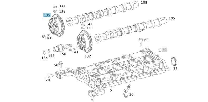 A2710500900 MERCEDES M271 CAMSHAFT ADJUSTER GENUINE NEW