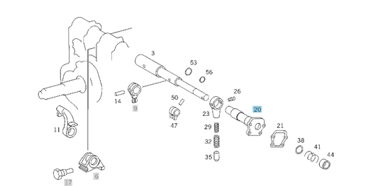 A3872605682 MERCEDES 714 SHIFTING TUBE GENUINE NEW