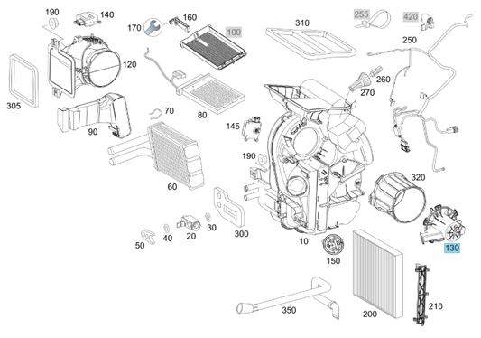 A4518300108 SMART 451 RADIAL BLOWER MAHLE BEHR AB 132 000P NEW