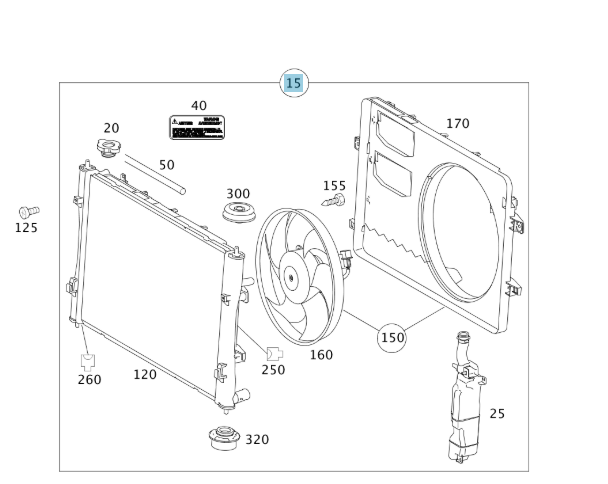 A4545001903 SMART 454 RADIATOR WITHOUT VENTILATOR GENUINE NEW