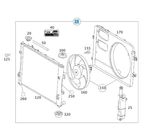 A4545001903 SMART 454 RADIATOR WITHOUT VENTILATOR GENUINE NEW