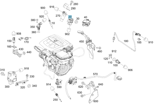 A6079000100 MERCEDES 607 CONTROL UNIT COMPLETE GLOW TIME OUTPUT GENUINE NEW