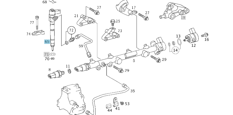 A6110700687 MERCEDES 611 612 INJECTION NOZZLE GENUINE NEW