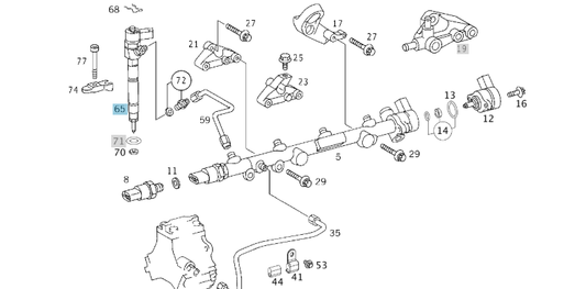 A6110701387 MERCEDES 611 612 NOZZLE GENUINE NEW