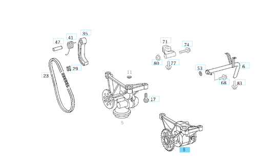 A6111800301 MERCEDES 611 646 OIL PUMP GENUINE NEW