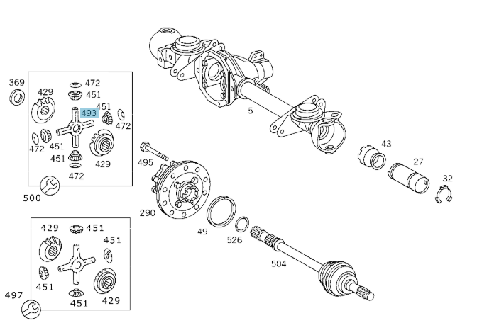 A6113535020 MERCEDES HA741 HA742 DIFFERENTIAL SPIDER GENUINE NEW
