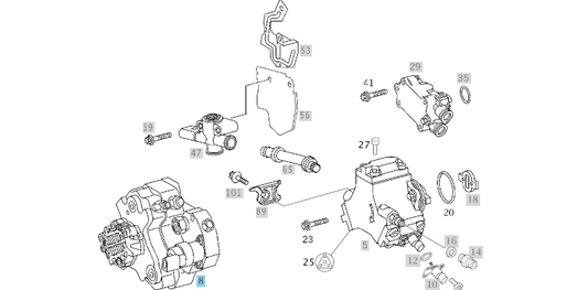 A6280700101 MERCEDES OM628 OM612 ENGINE HIGH PRESSURE INJECTION PUMP GENUINE NEW