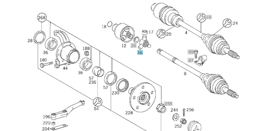 A6313301301 MERCEDES W631 VAN FRONT AXLE DRIVE SHAFT LOBRO/GKN 302865 NEW