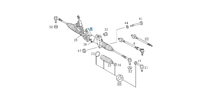 A6384603000 MERCEDES W638 763 VAN RACK AND PINION STEERING BOX GENUINE NEW