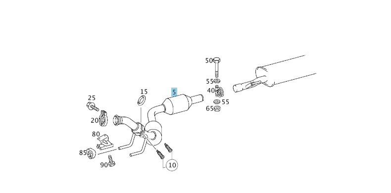 A6384904319 MERCEDES W638 VITO DIESEL FRONT CATALYTIC CONVERTER DINEX 56308 NEW
