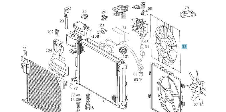 A6385000793 MERCEDES 638 BLOWER COMPLETE GENUINE NEW