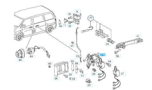 A6387600540 MERCEDES 638 FASTENER LEFT GENUINE NEW