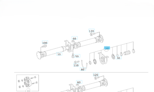 A6394100481 MERCEDES 906 TS CENTER SUPPORT BEARING GENUINE NEW