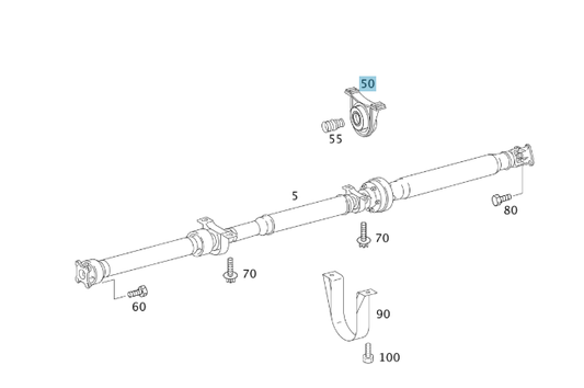 A6394100581 MERCEDES 636 639 TS CENTER SUPPORT BEARING REAR GENUINE NEW