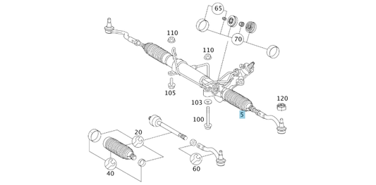 A6394602400 MERCEDES W639 VITO RACK & PINION STEERING BOX BILSTEIN 60-194619 NEW
