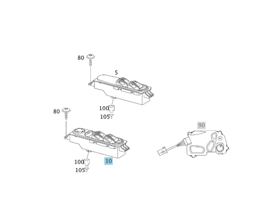 A6395450913 MERCEDES 636 639 OPERATING UNIT DOOR PANELLING RIGHT GENUINE NEW