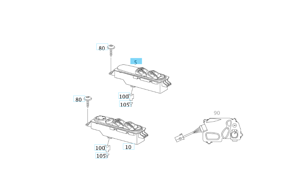 A6395451413 MERCEDES 636 639 OPERATING UNIT GENUINE NEW