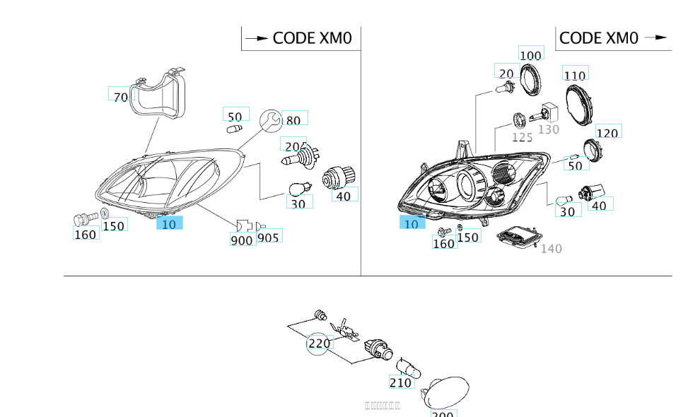 A6398200161 MERCEDES 636 639 LAMP UNIT LEFT HEADLAMP GENUINE NEW