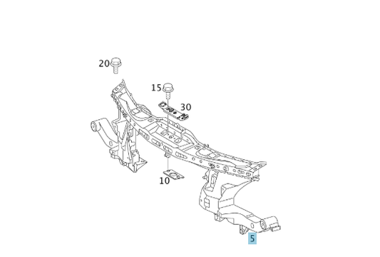 A6398800003 MERCEDES 639 SUPPORT FRONT MODULE TOP GENUINE NEW