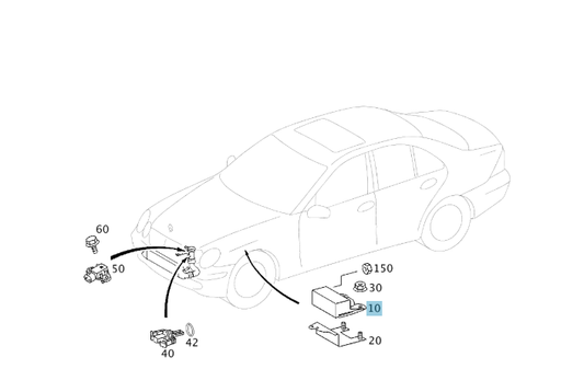 A6461538491 MERCEDES 901 902 903 906 909 ELECTRO. SW. OUTPUT STAGE GENUINE NEW