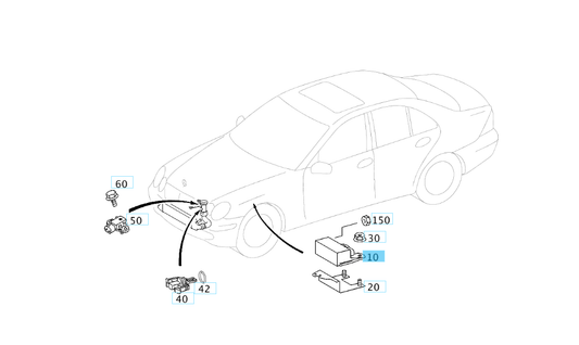 A6489000100 MERCEDES 203 209 220 CONTROL UNIT COMPLETE GENUINE NEW
