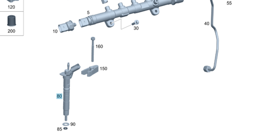 A6510703287 MERCEDES 651 INJECTOR FOR COMMON RAIL GENUINE NEW