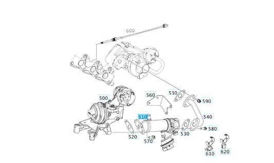 A6601400175 MERCEDES 451 EXHAUST COOLER GENUINE NEW