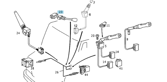 A6675400045 MERCEDES 384 669 STEP SWITCH RETATDER GENUINE NEW