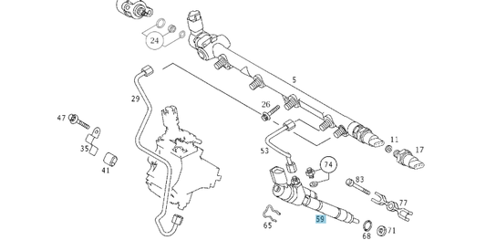 A6680700987 MERCEDES 668 INJECTION NOZZLE GENUINE NEW