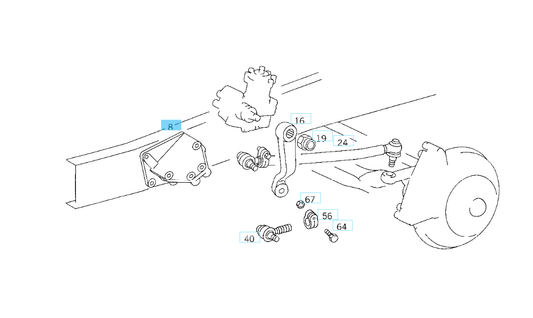 A6684610940 MERCEDES W668 W669 VARIO POWER STEERING SUPPORT GENUINE NEW