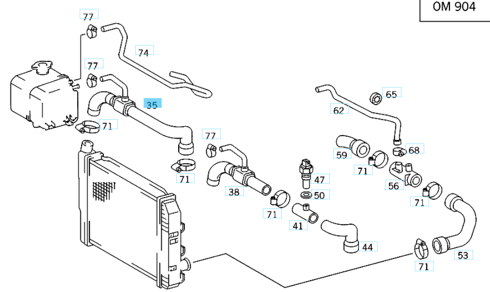 A6685002675 MERCEDES 669 HOSE GENUINE NEW