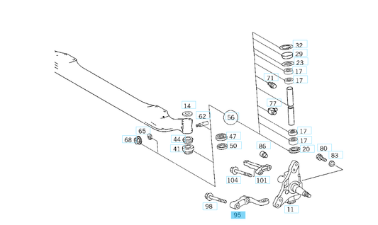 A6703380005 MERCEDES 730 STEERING ARM LEFT AND RIGHT GENUINE NEW