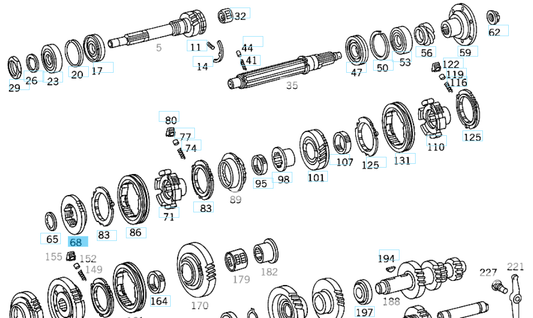 A6732620034 MERCEDES 712 SYNCHRONIZER RING 5TH SPEED GENUINE NEW