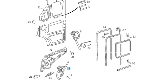 A9017201246 MERCEDES 690 901 902 903 904 WINDOW LIFT ELECTRIC RIGHT GENUINE NEW