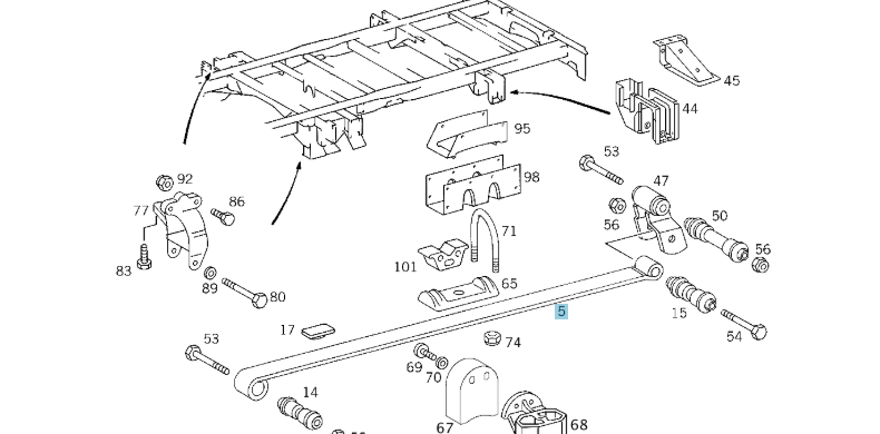 A9023201506 MERCEDES 902 REAR SPRING GENUINE NEW