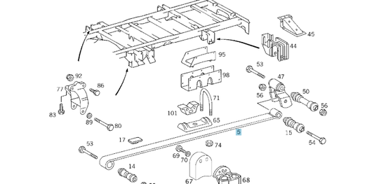 A9023201506 MERCEDES 902 REAR SPRING GENUINE NEW