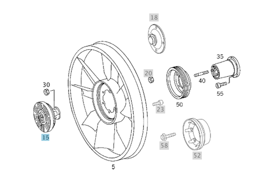 A9042000822 MERCEDES 900 904 907 909 924 FAN DRIVE GENUINE NEW