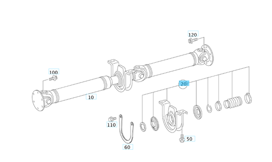 A9064101281 MERCEDES W906 CENTER SUPPORT BEARING SWAG 10 93 1852 NEW