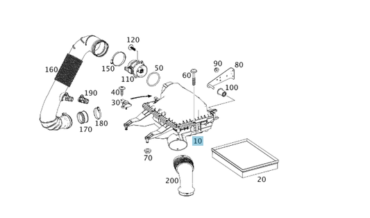 A9065280100 MERCEDES 900 906 DAMPING AIR FILTER GENUINE NEW