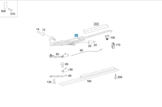 A9068204769 MERCEDES 906 CABLE TRACK RIGHT LOADING GENUINE NEW