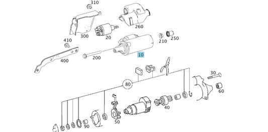 A9069061100 MERCEDES W639 W906 BOSCH STARTER BOSCH 0 001 115 108 NEW
