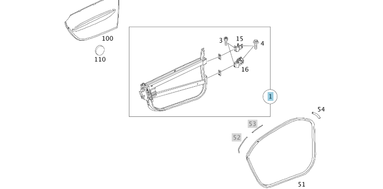 Q0004328V002 SMART LEFT DOOR SHELL GENUINE NEW