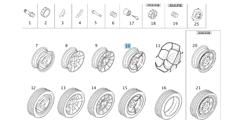 Q0010849V002C31L00 SMART R452 3-HOLE SPIKELINE DISK WHEEL GENUINE NEW